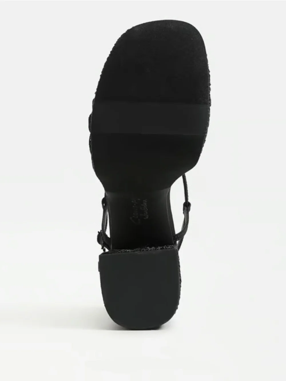 Circus by Sam Edelman Black Textured Platform Slingback Heels